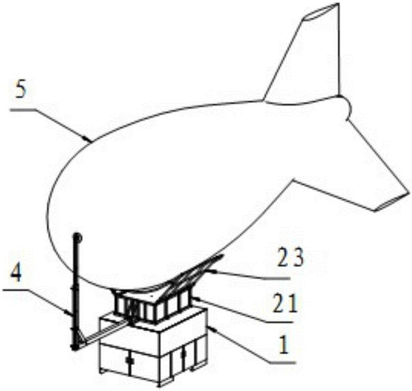 Anchoring and releasing device used for automatic inflatable deployment of small captive balloon