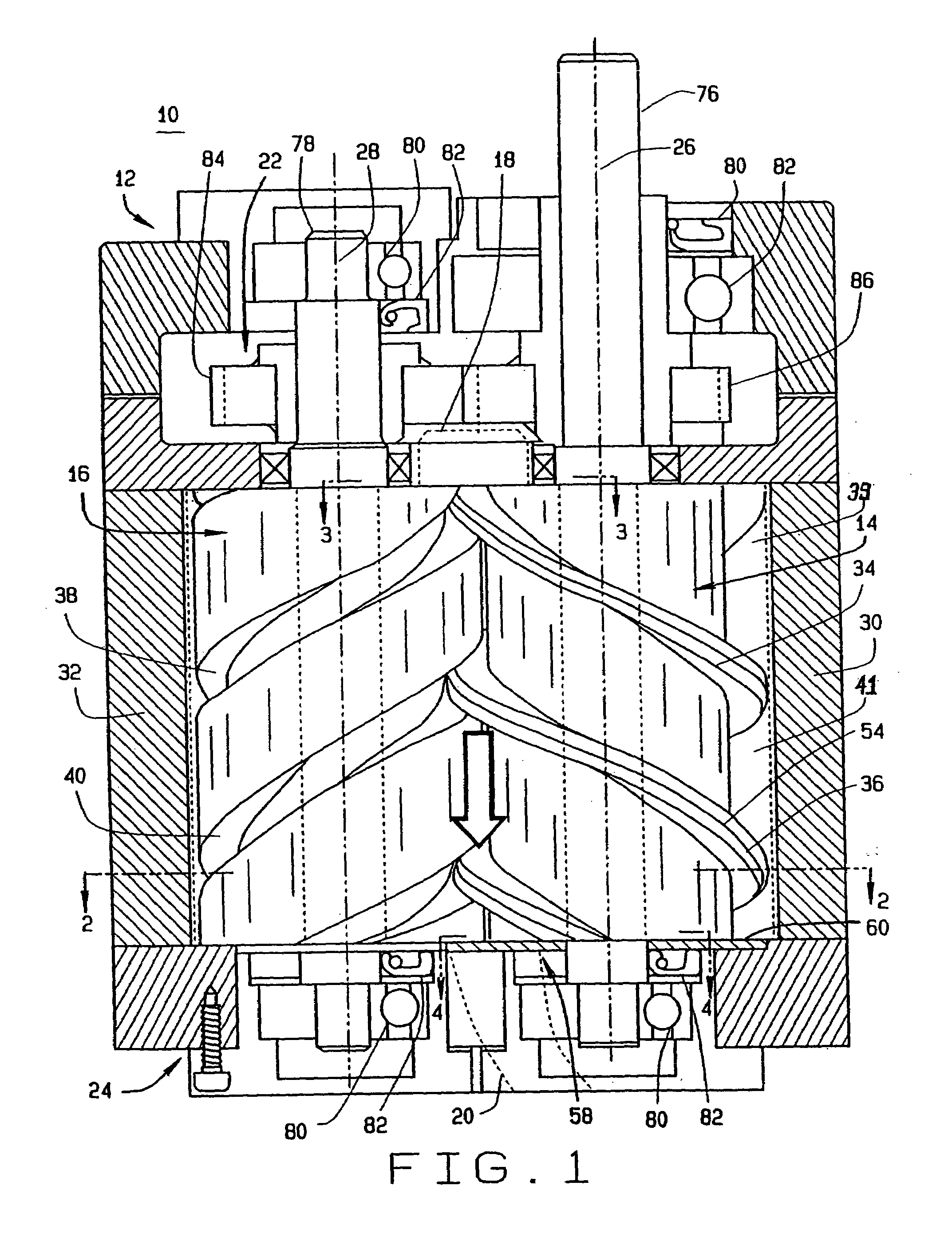 Gapless screw rotor device