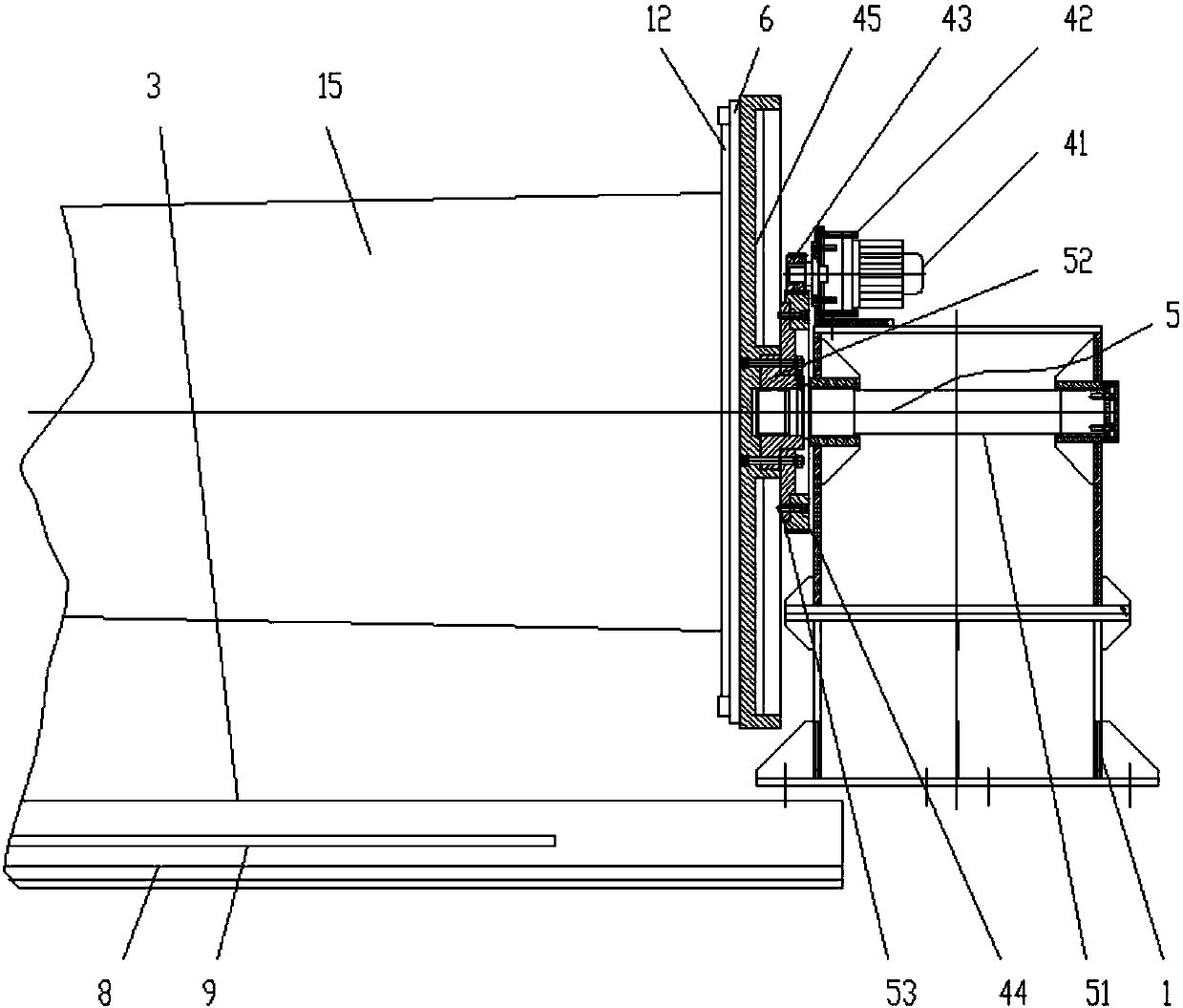 Rotary positioning system for steel pipe pole of power transmission line