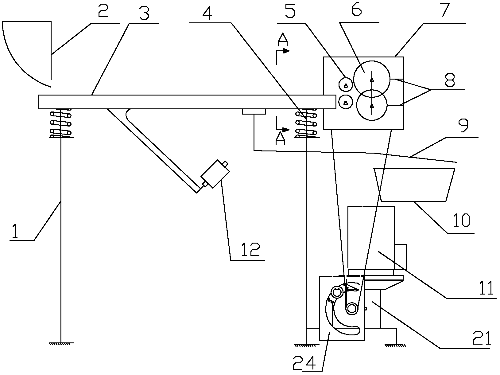 Sword bean sheller and sword bean shelling method