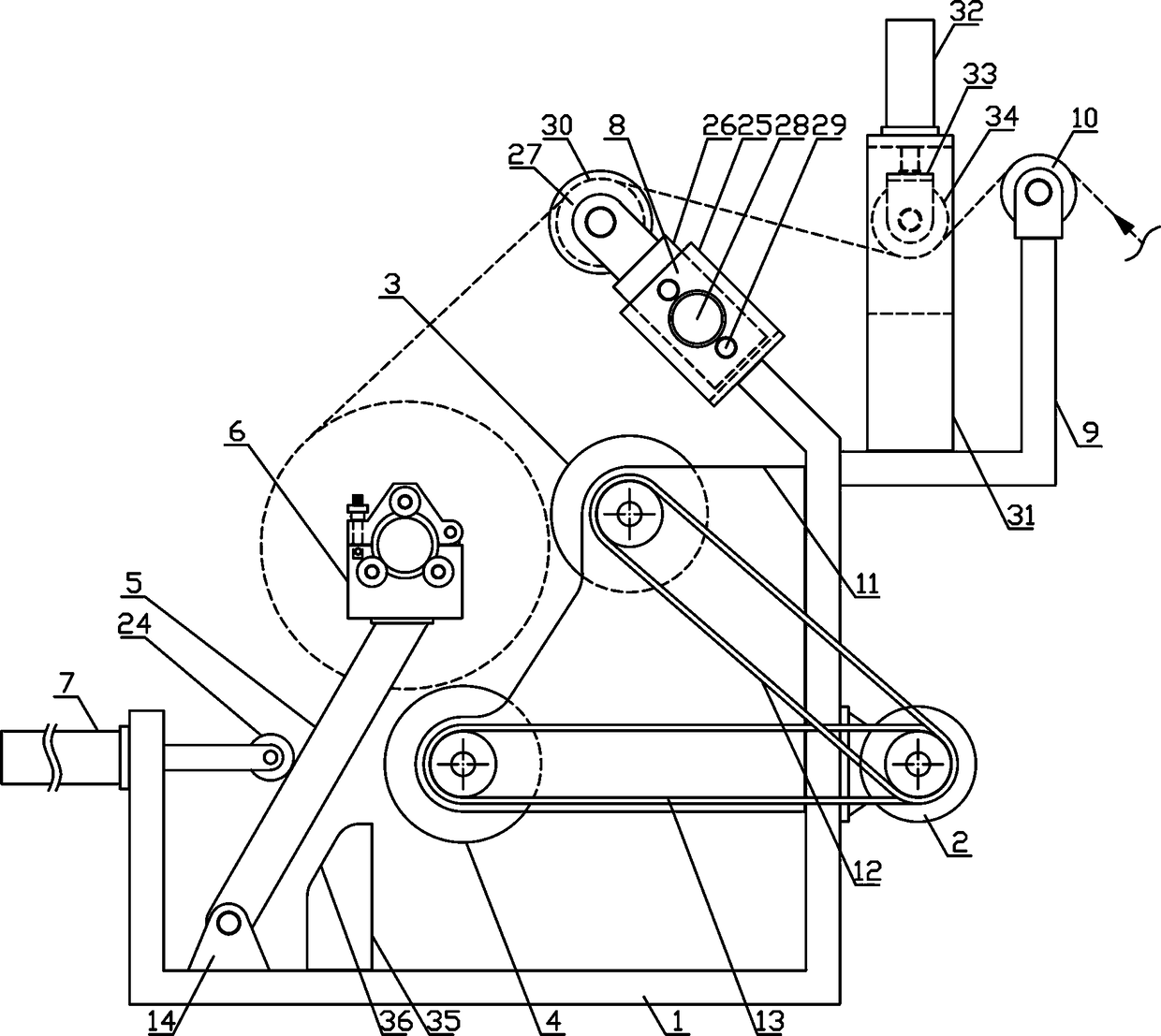 Wool top reciprocated continuous rolling mechanism