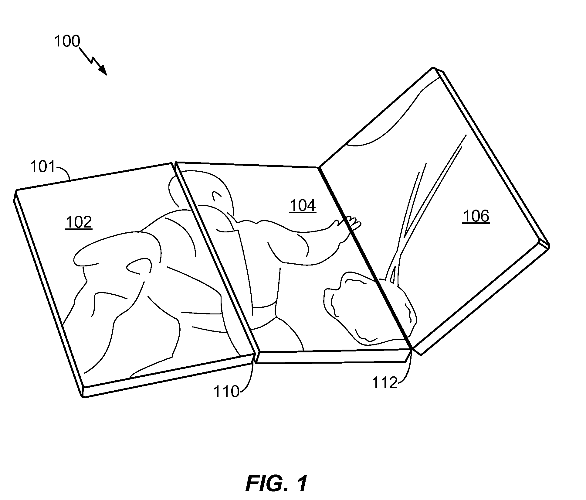 Multi-panel device with configurable interface