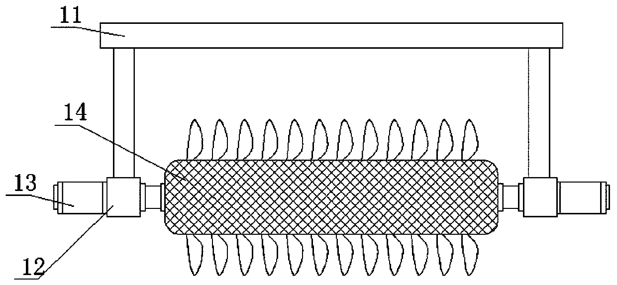 Weed cleaning device for artificial gleditsia sinensis grafting