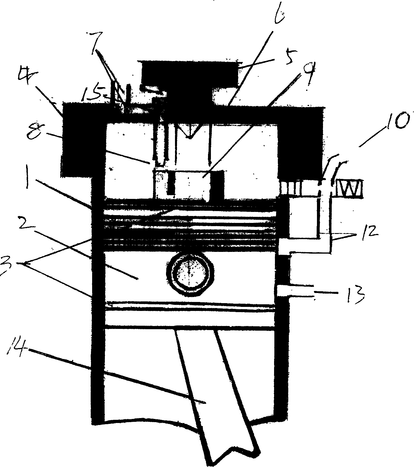 Piston cylinder power machine by using laser to directly evaporate water