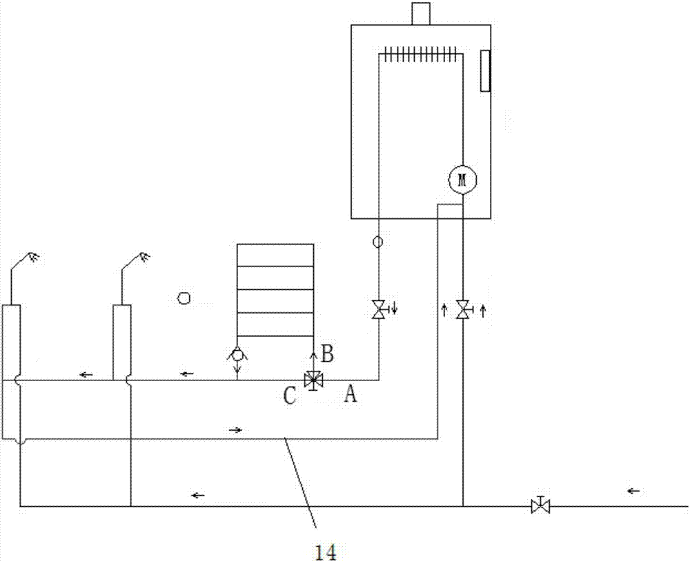 Gas water heater with bathroom heating and control method of gas water heater