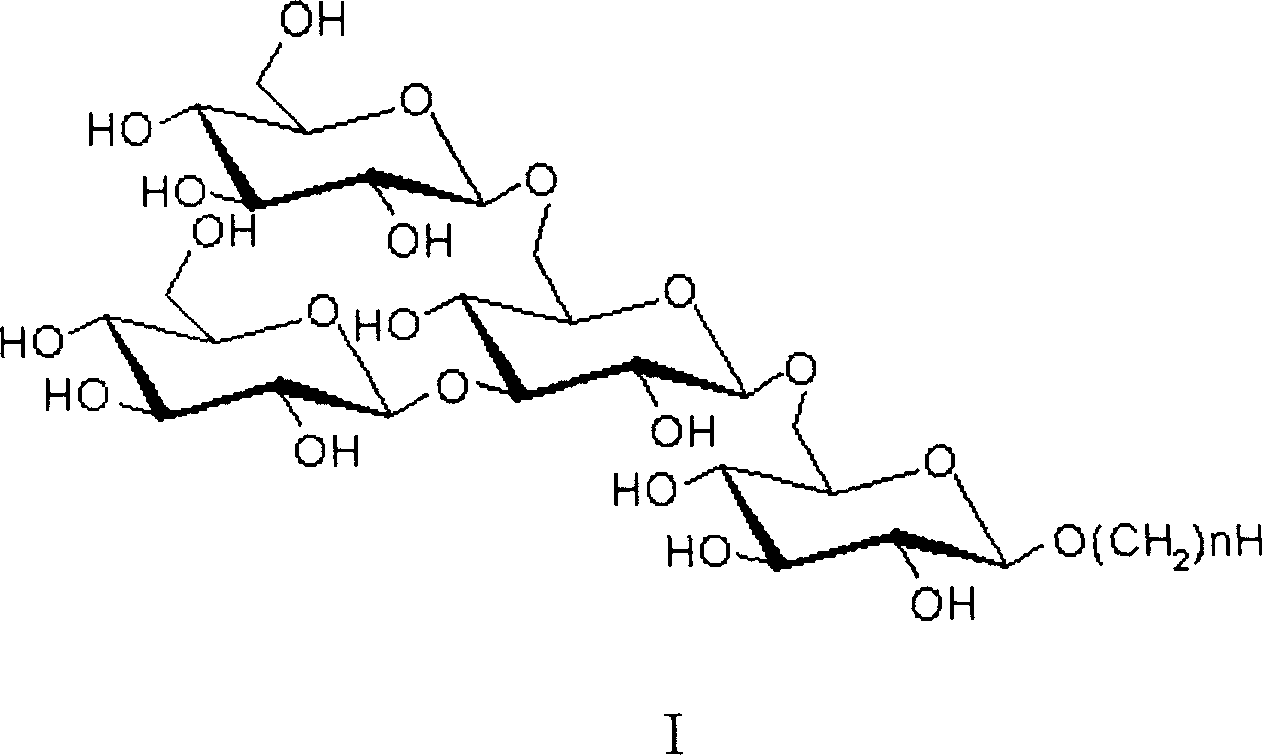 Active dextran tetra saccharide alkyl glycoside and its prepn process and application