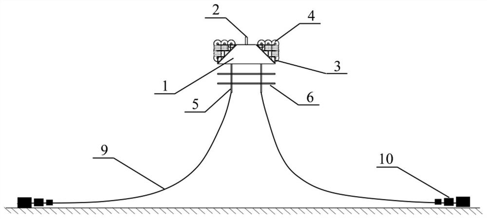 A trapezoidal floating breakwater with waste tires