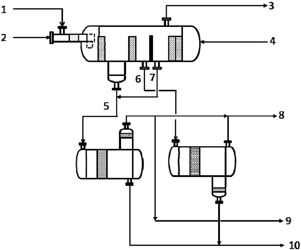 A step-by-step separation method of mixed oil and water coupled with oil and gas washing