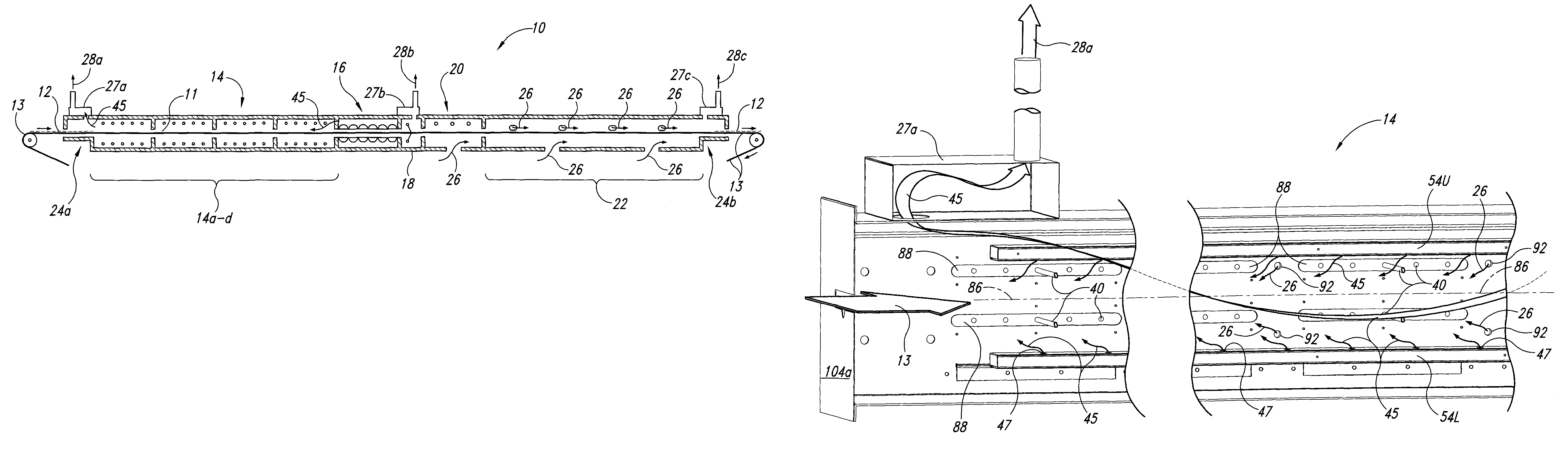 Rapid thermal firing IR conveyor furnace having high intensity heating section