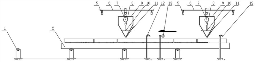 Laying device and wallboard laying equipment