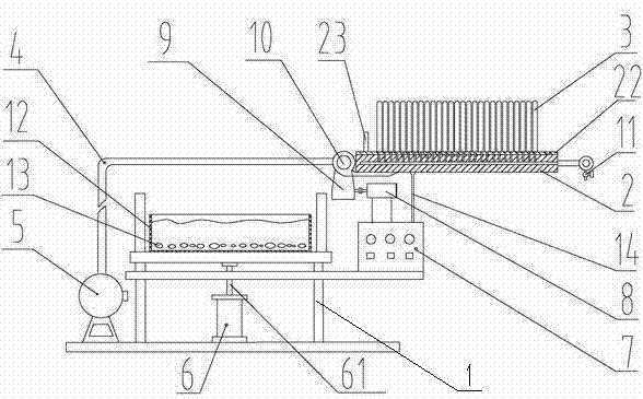 Apparatus used for detecting test tube leakage