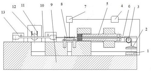 A constant stress loading hydrogen permeation test device and test method