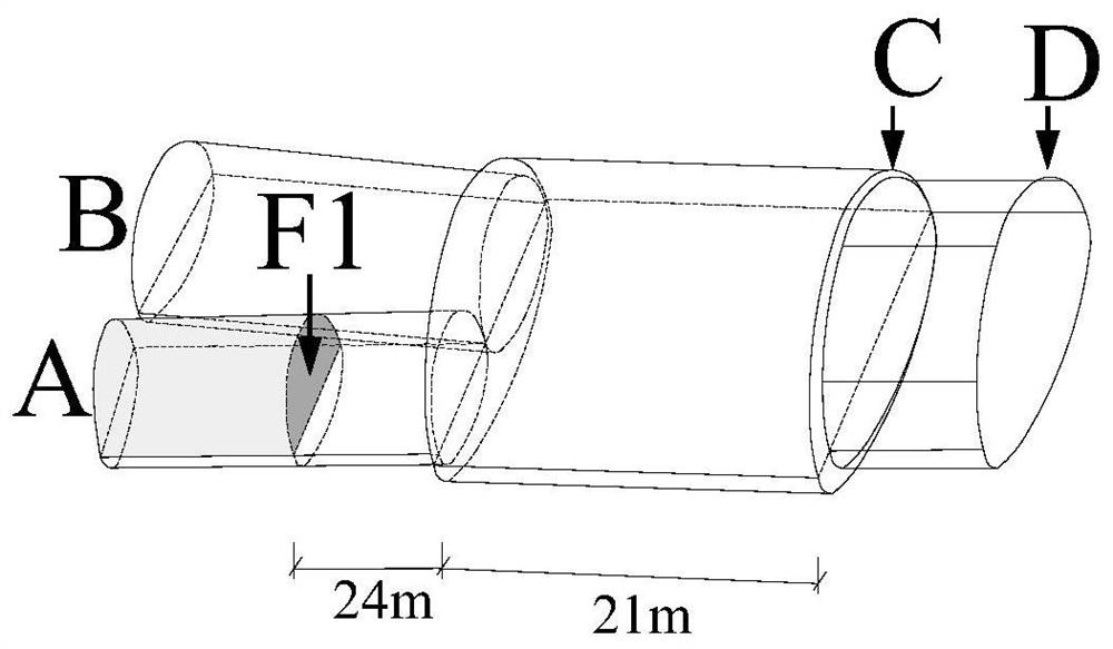 An electronic detonator based on 400m  <sup>2</sup> The blasting excavation method of the above-mentioned large-section tunnel