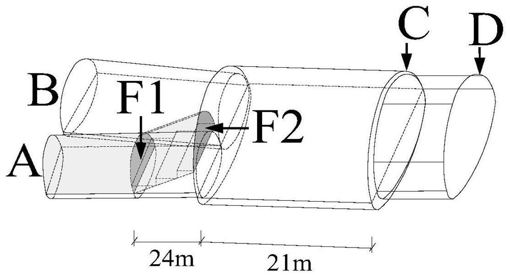 An electronic detonator based on 400m  <sup>2</sup> The blasting excavation method of the above-mentioned large-section tunnel