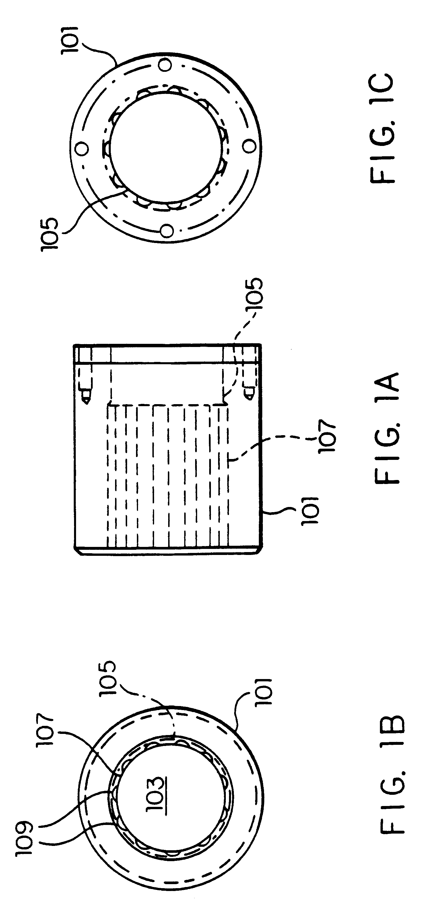 Filter with stiffening ribs