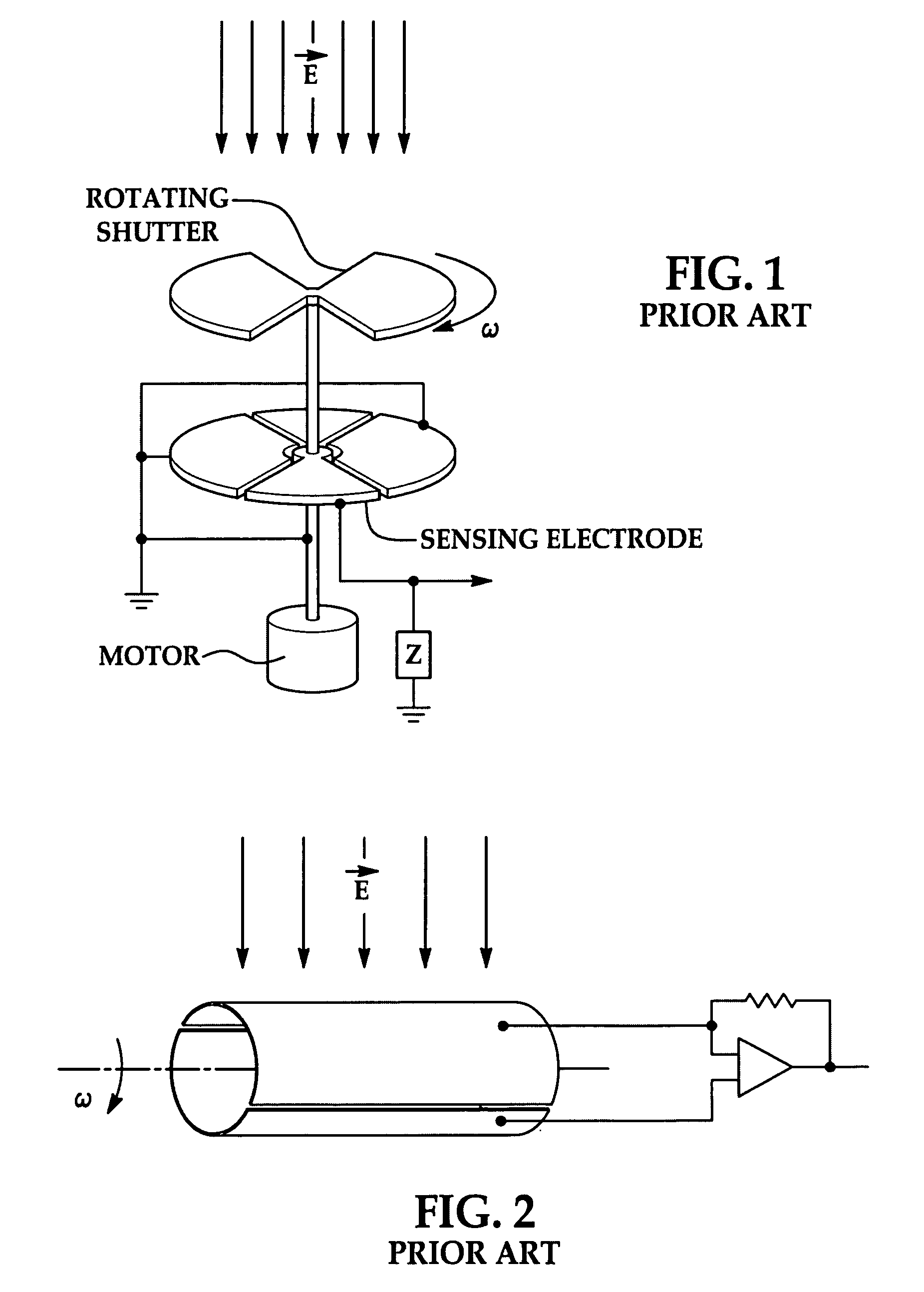 Rotating electric-field sensor