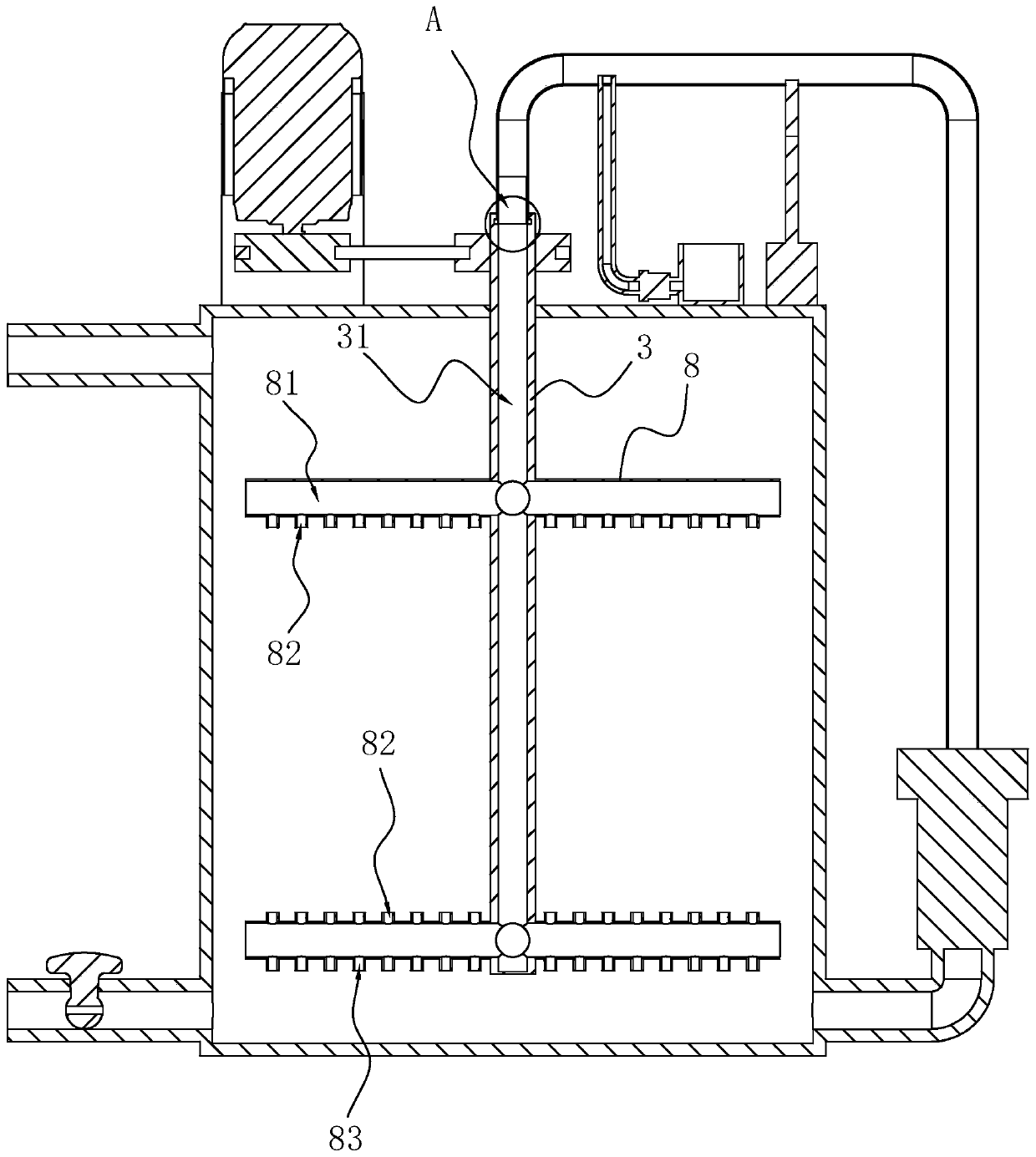 Graphite purification wastewater treatment process and neutralizing device applied to process