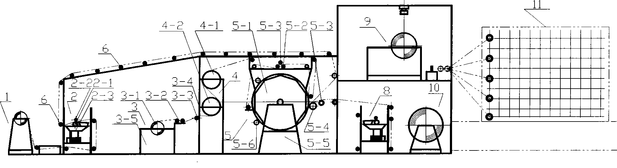 Wall cloth manufacture compounding machine and compounding method