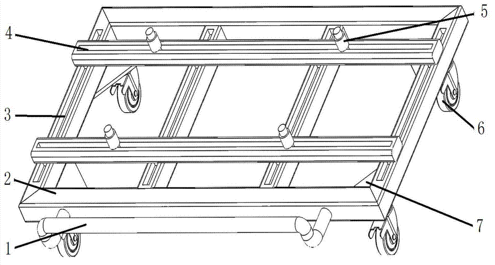 Simple trolley for garage moving