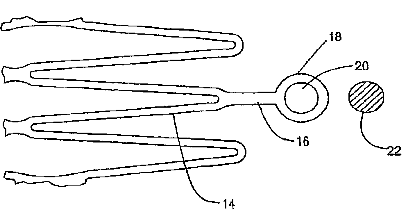 Process method for attaching radio opaque markers to shape memory stent