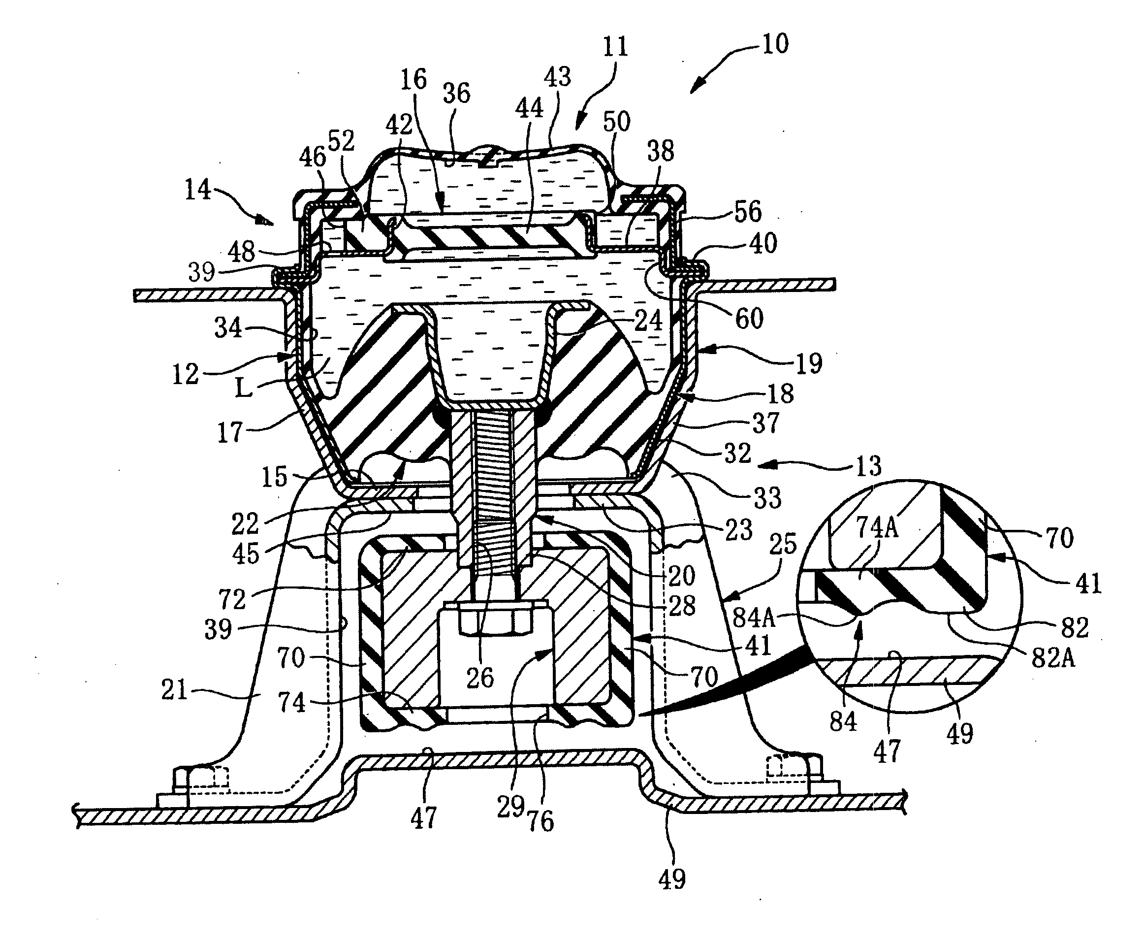 Stopper structure for engine mount