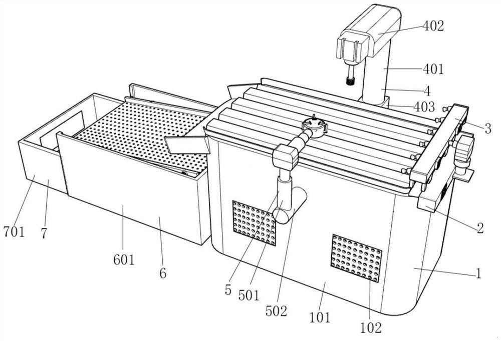 Self-cleaning efficient machining numerical control machine tool