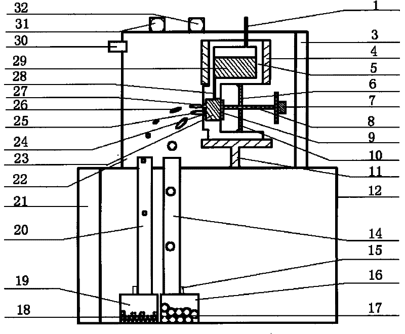 Method and device for ejecting and preparing homogeneous particles by pulsing lateral parts of holes