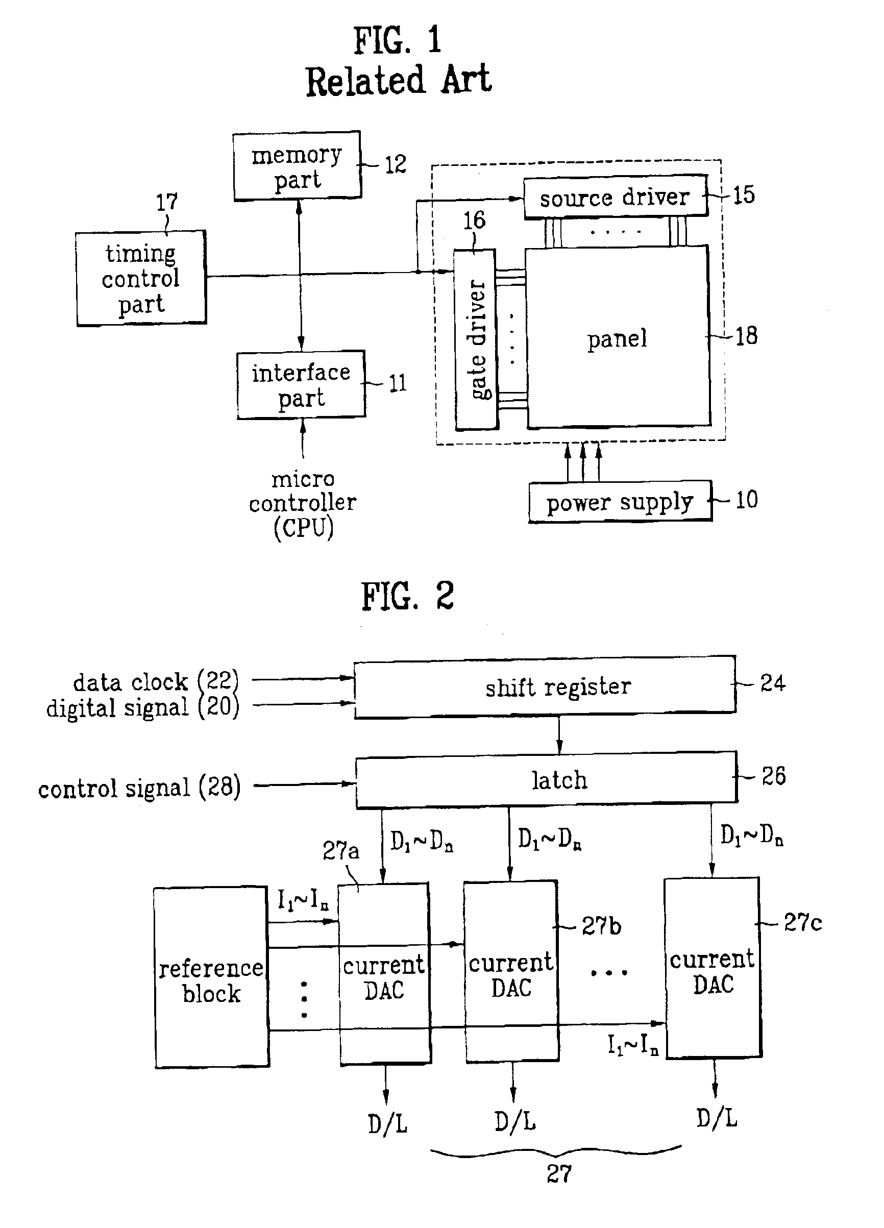 Driving IC of an active matrix electroluminescence device