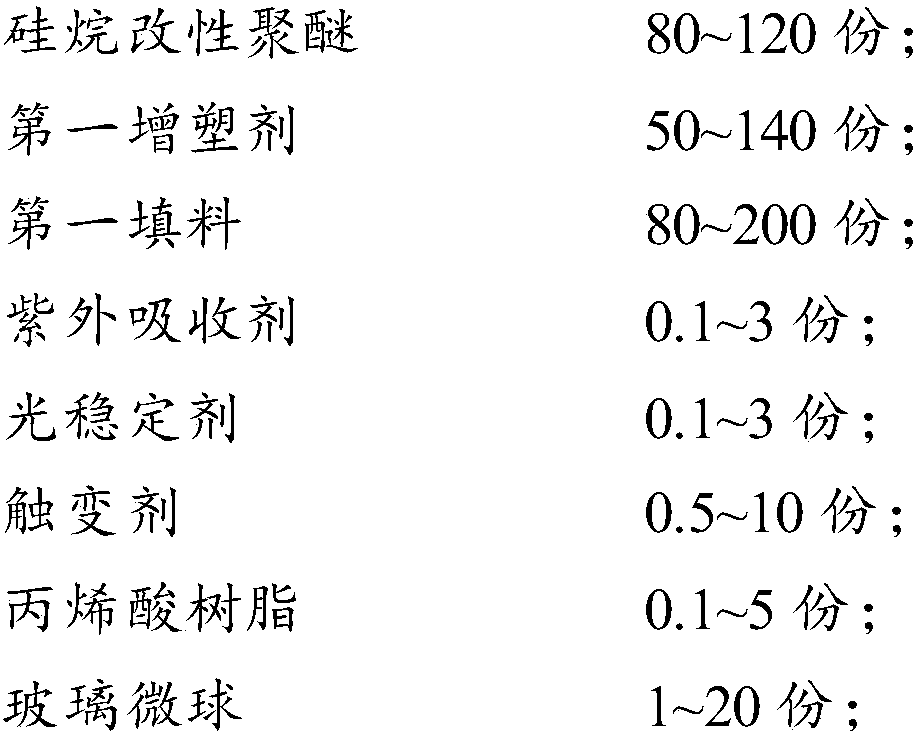 Double-component modified polyether sealant and preparation method thereof