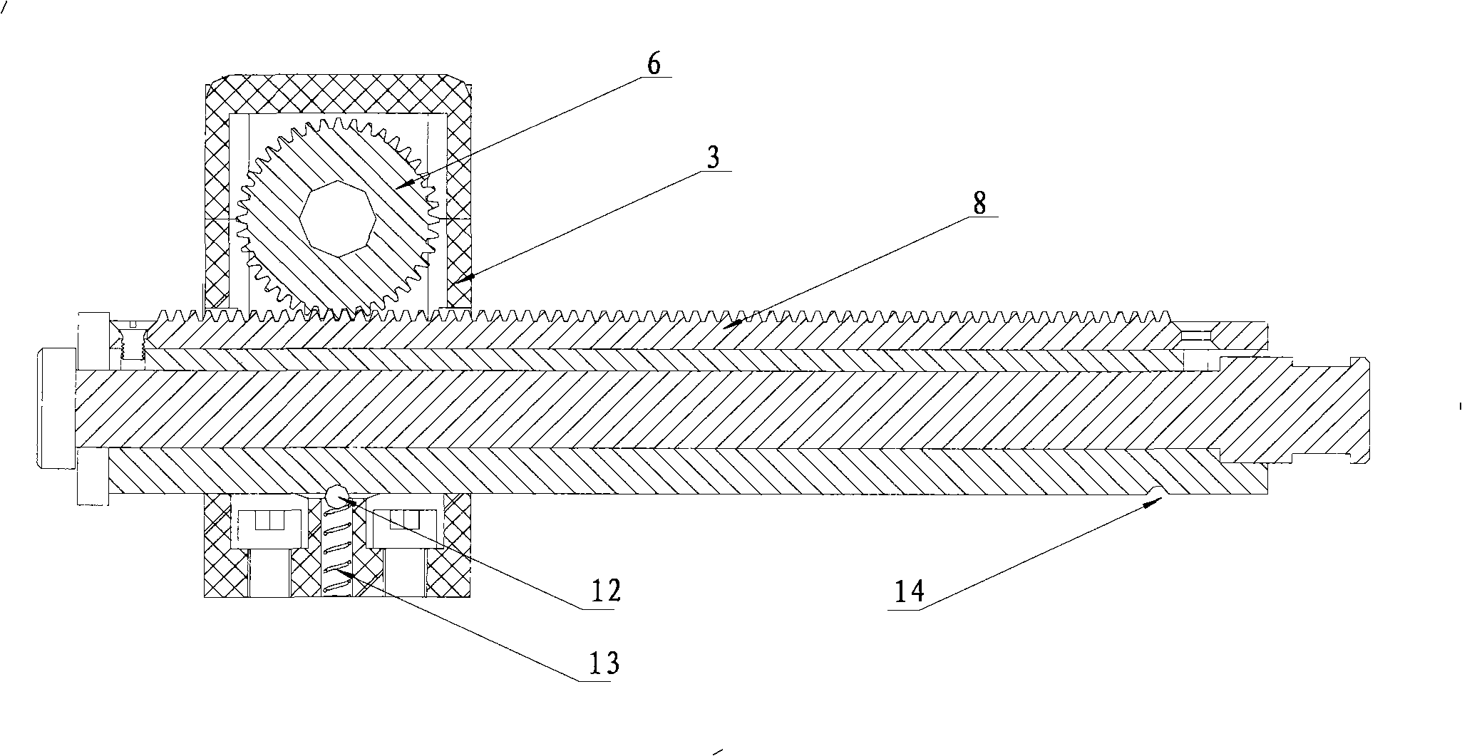 Gear and rack type isolated switch