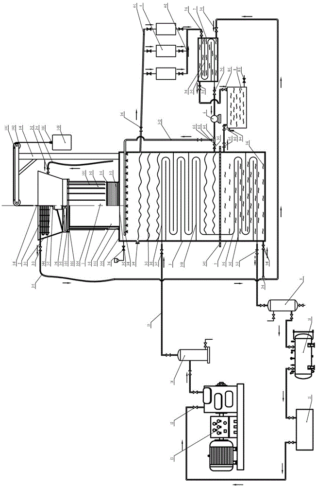 Zero water consumption stainless energy-saving combined condenser