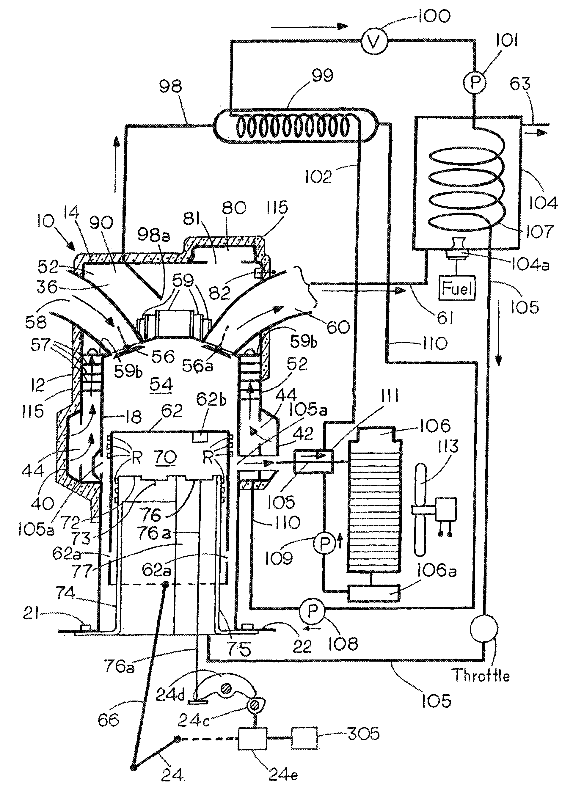 High efficiency dual cycle internal combustion steam engine and method