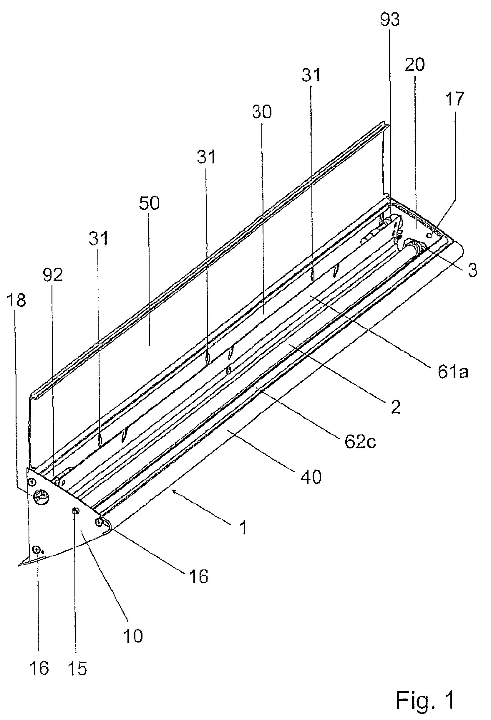 Surface-mounted or wall-mounted luminaire