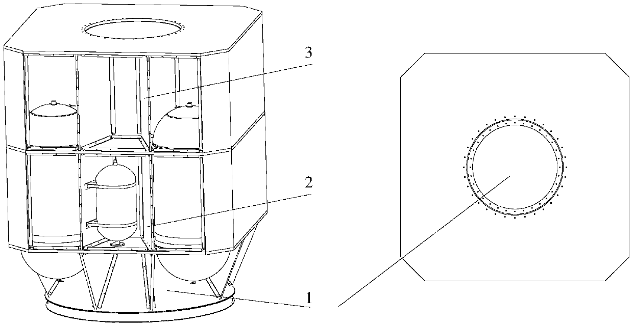 Hollow high-bearing high-maneuverability spacecraft configuration