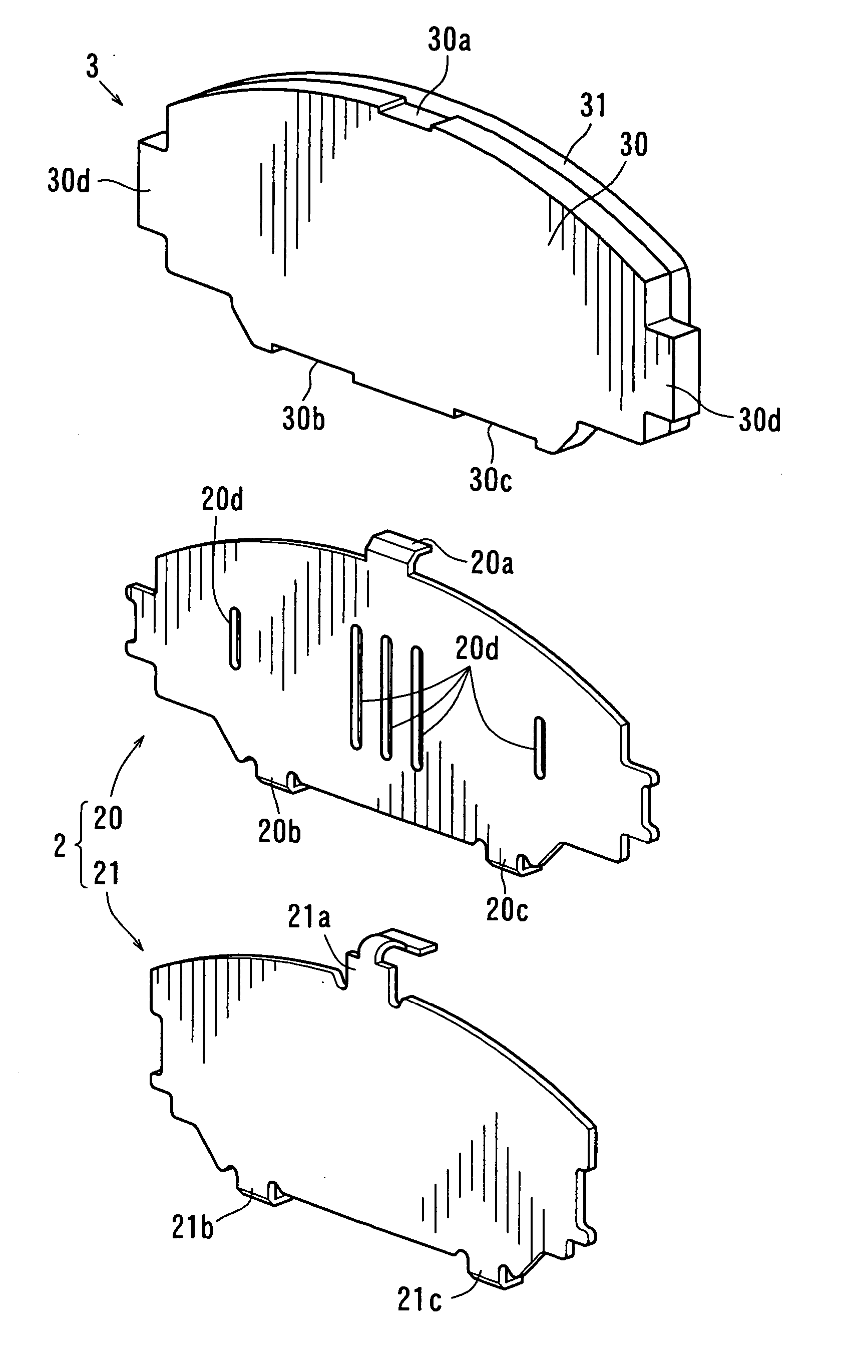 Laminated shim for disk brake and pad unit having the laminated shim