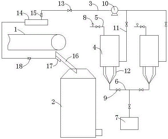 Conveying system for sintered ore