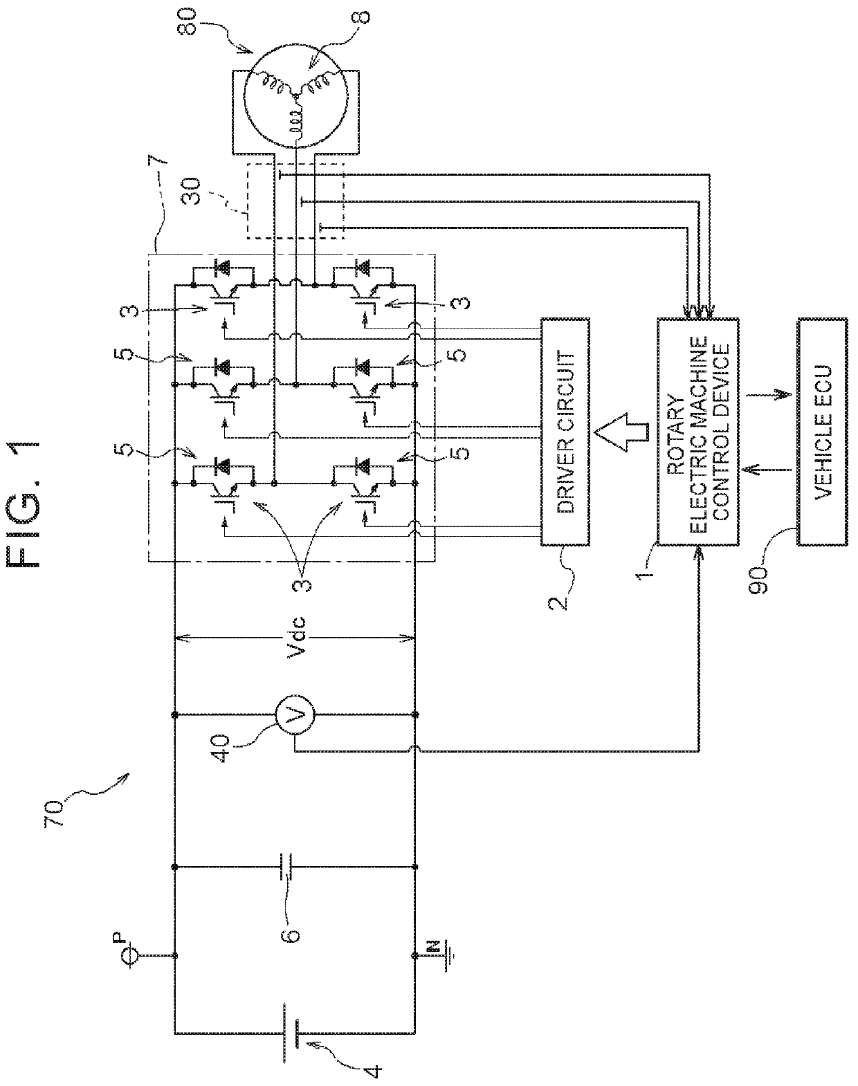 Rotary electric machine control device