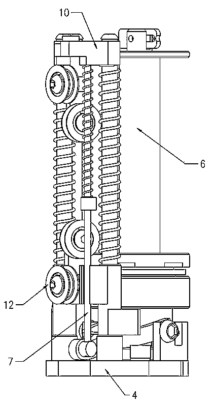 Tension control and torsion spring steel coil brake device for spindle of braiding machine