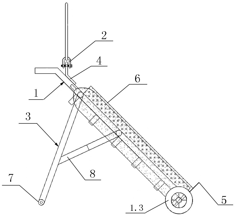 Suspensible integrated steel cylinder cage trolley