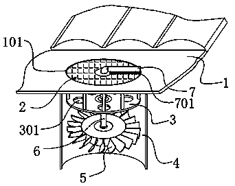 Sloping roof building rainwater drainage device