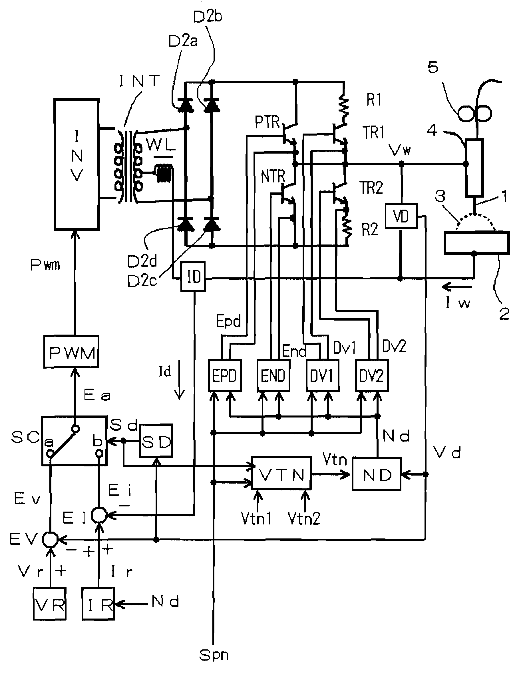 Squeezing detection control method for consumable electrode arc welding