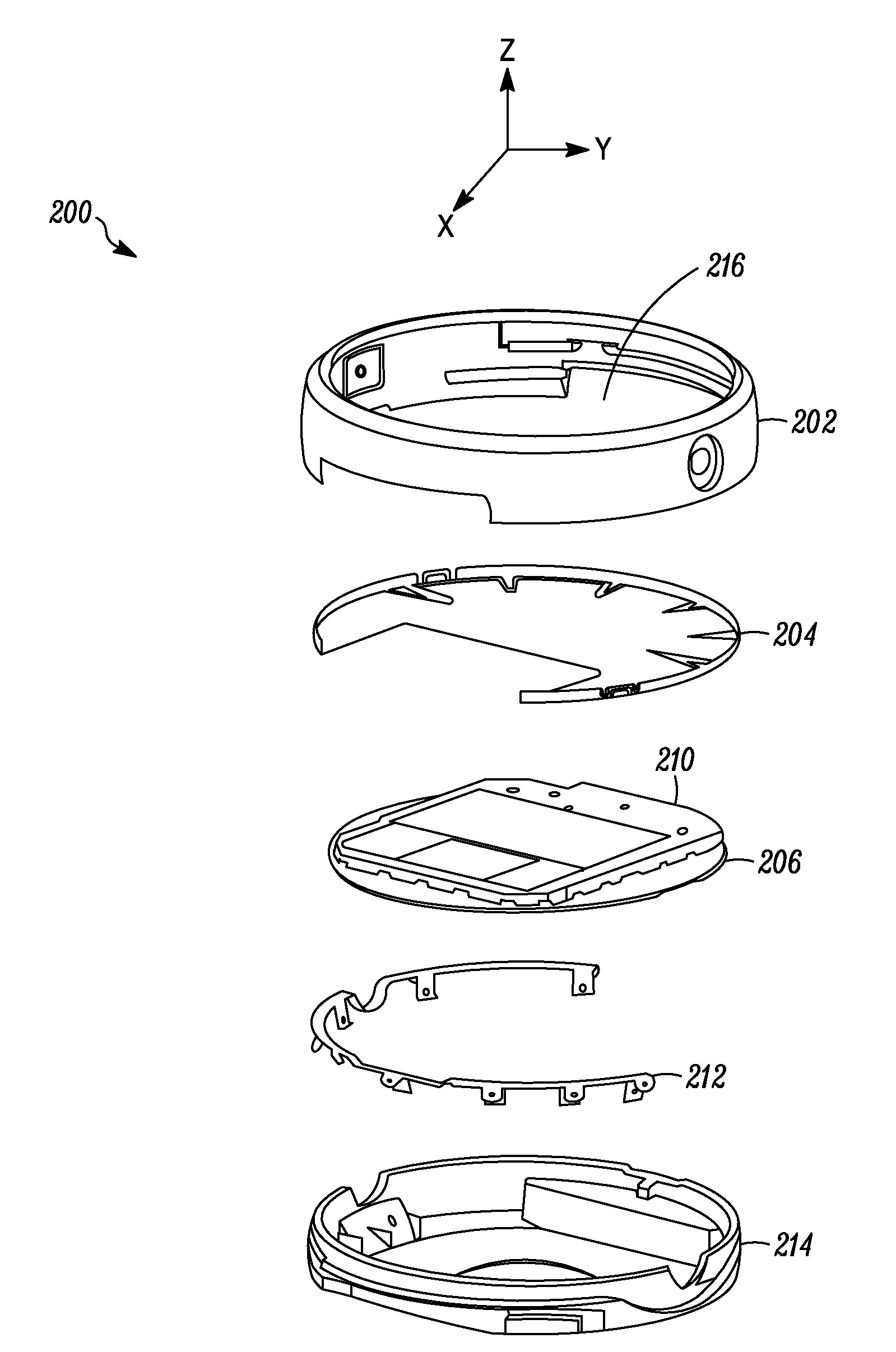 Antenna system and method of assembly for a wearable electronic device