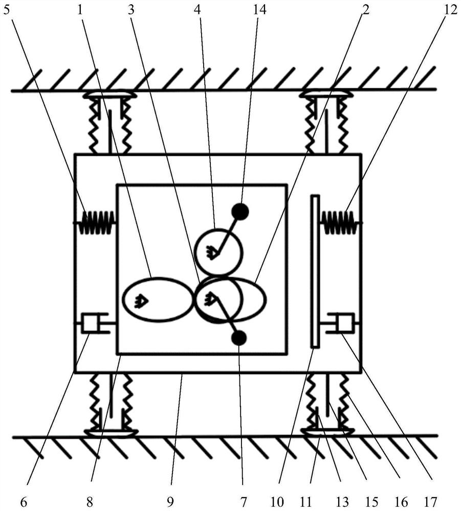 Double-mass impact type pipeline robot driven by non-circular gears and motion modeling method