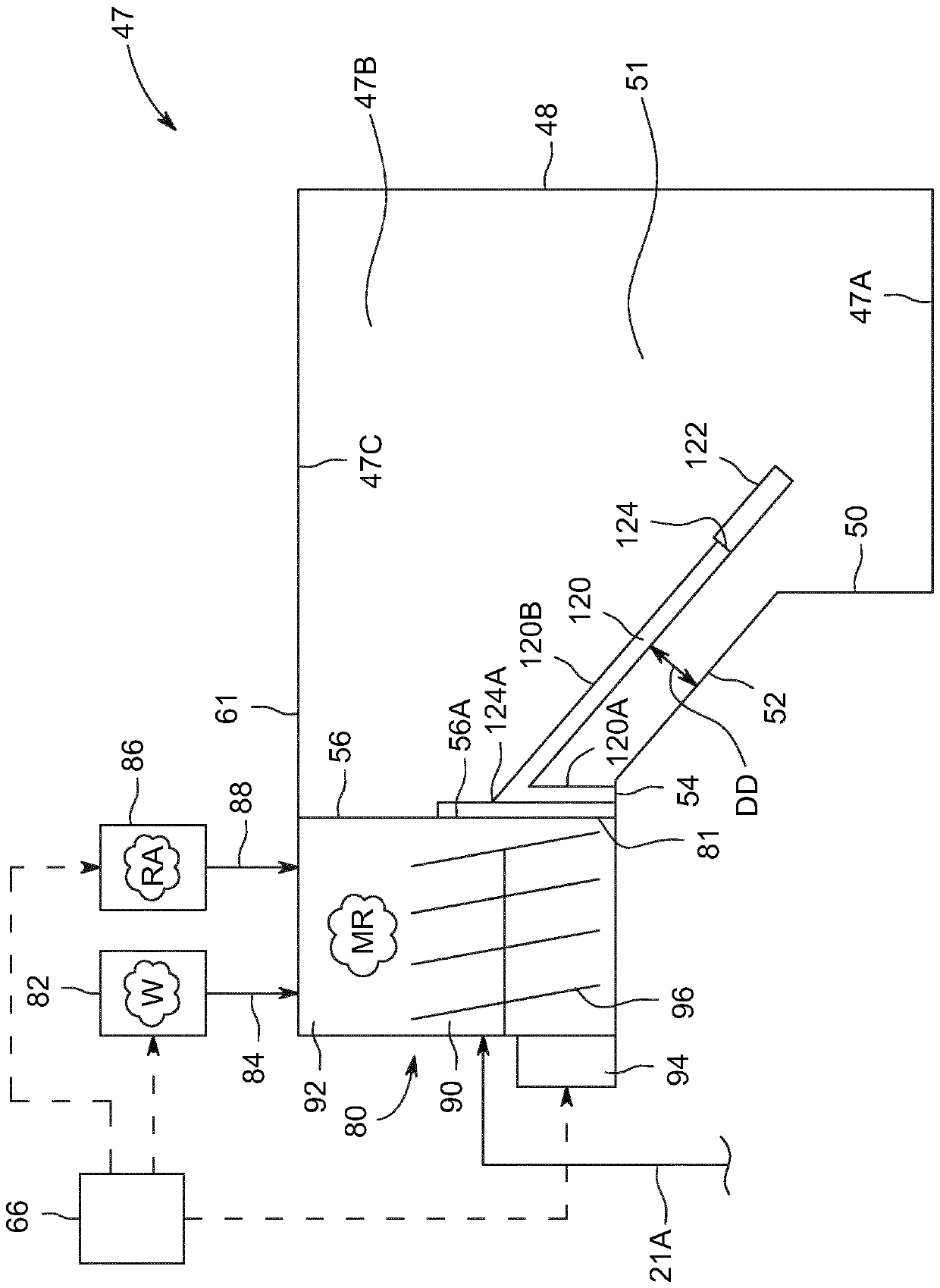 Multi-function duct for dry scrubber system