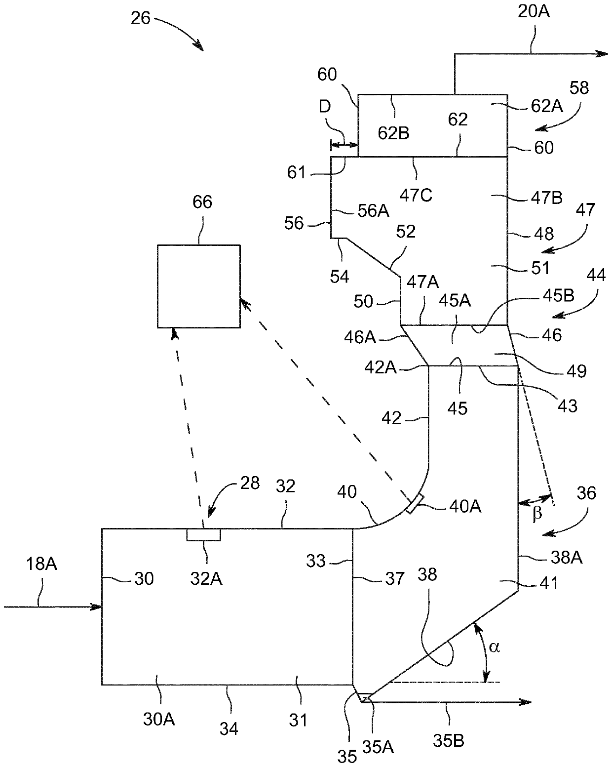 Multi-function duct for dry scrubber system