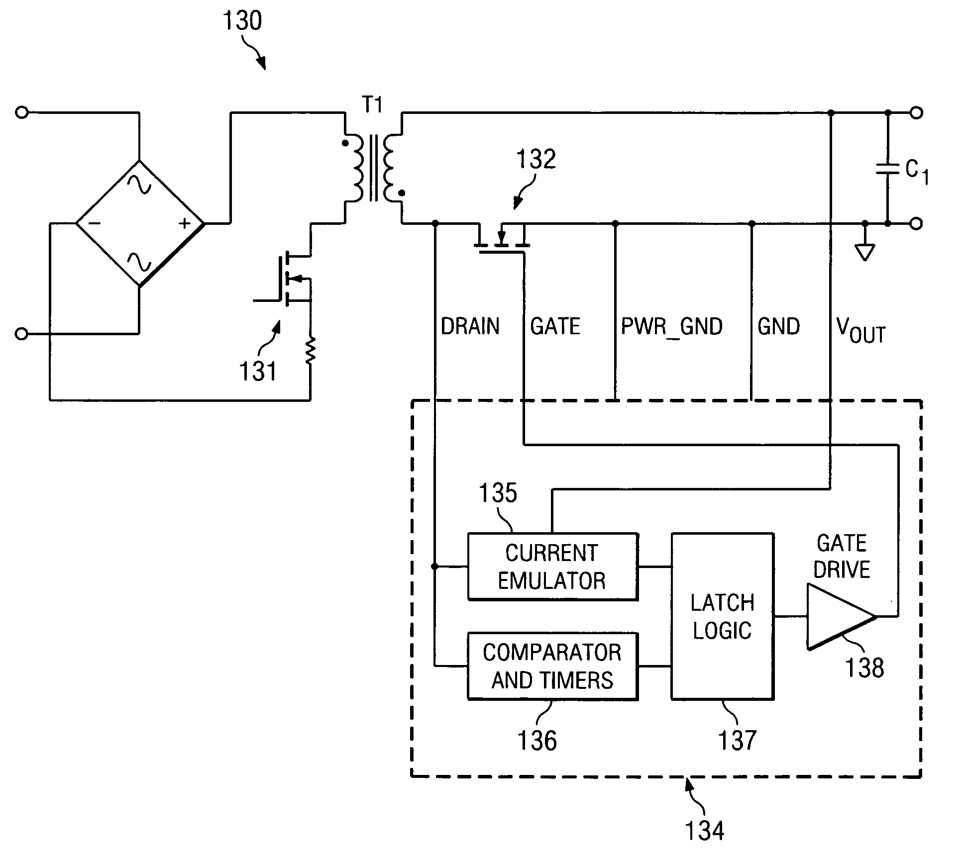 System and method for synchronous rectifier drive that enables converters to operate in transition and discontinuous mode