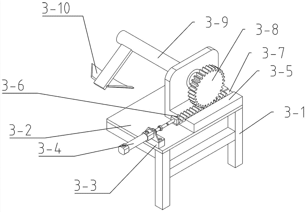 Automatic cutting and separating device for cauliflower