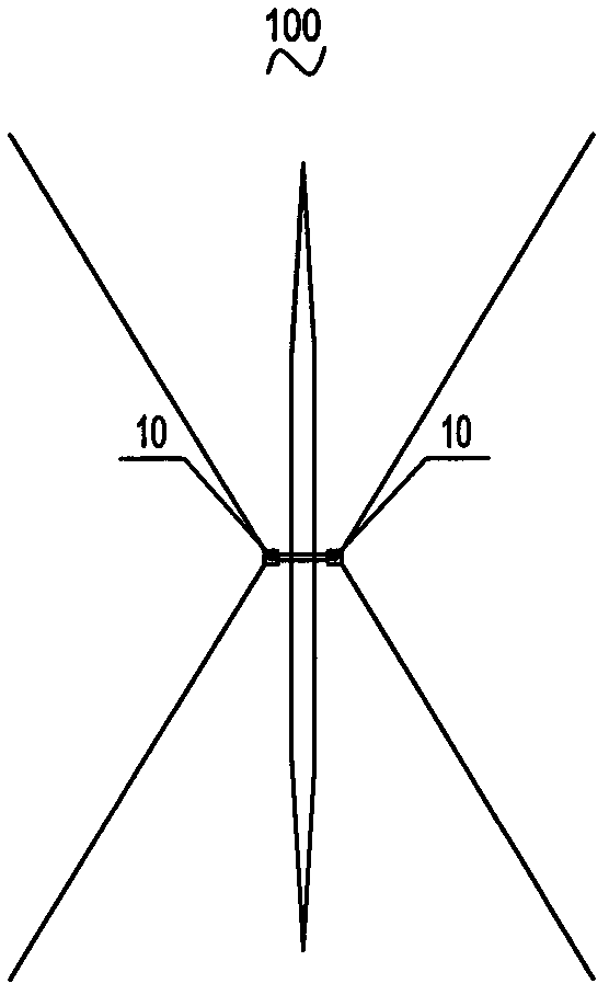 Inversely assembling process for standing stay wire V-type tower