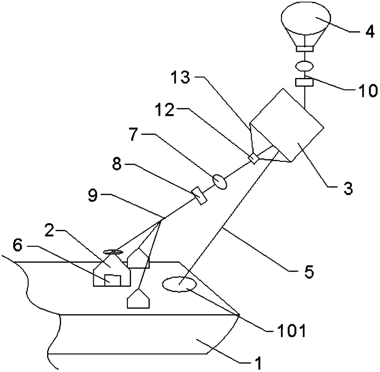 Power sailing ship