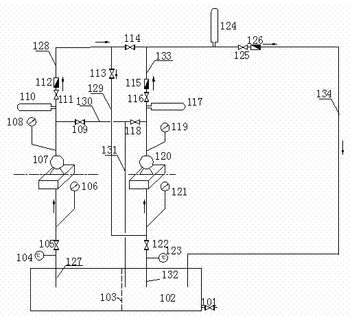 Movable device for comprehensive water pump series-parallel connection experiment